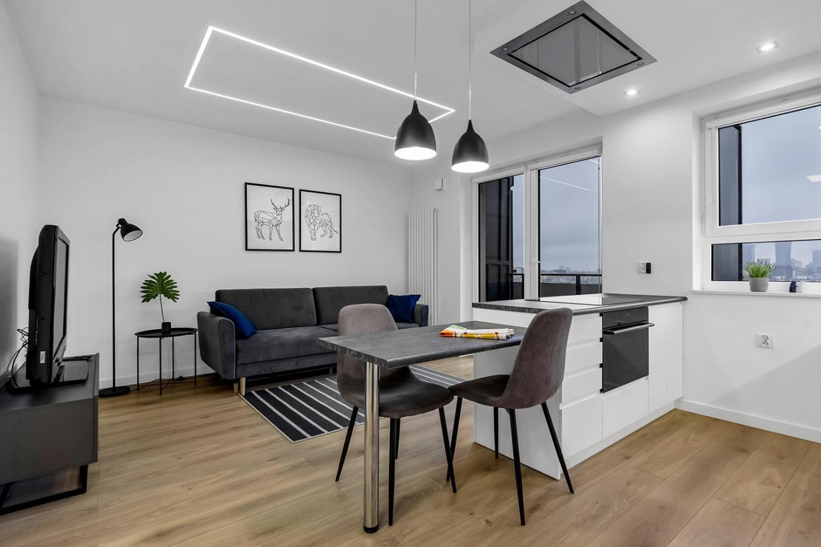 12Th Floor Wola Modern Apartment Warsaw Exterior photo